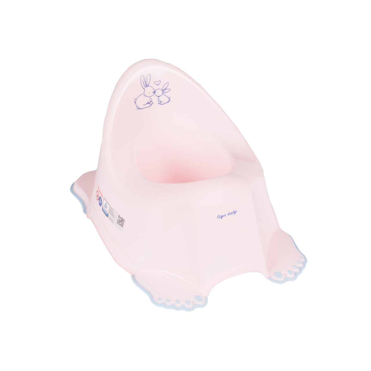 

Горшок антискользящий Кролики Tega Baby Розовый