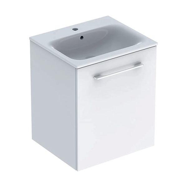 

SELNOVA SQUARE комплект: умывальник встроенный Slim Rim, с тумбой 53,8*50,2см, с 1й дверью, белый глянец