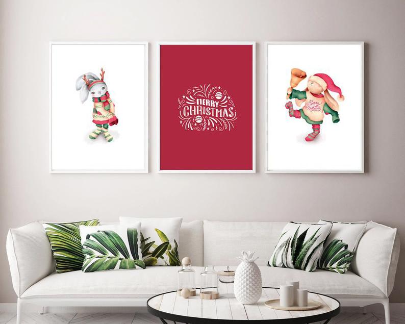 

Набор новогодних постеров Christmas Nursery формат А3 NEHILO