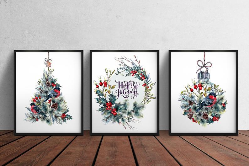 

Набор новогодних постеров Holiday Art Set формат А3 NEHILO