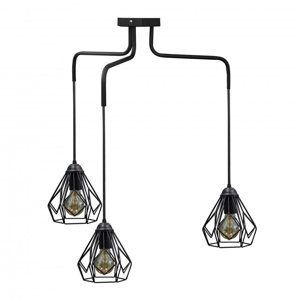 

Люстра лофт подвесная 100lamp Milan E27 черная (NL 1538-3)
