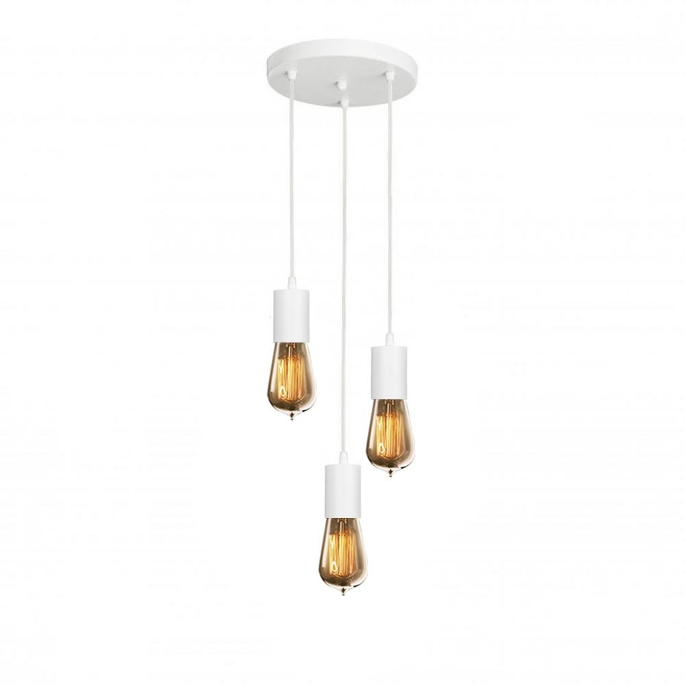 

Светильник подвесной лофт 100lamp Asket на три патрона E27 белый (NL 660-3R W)