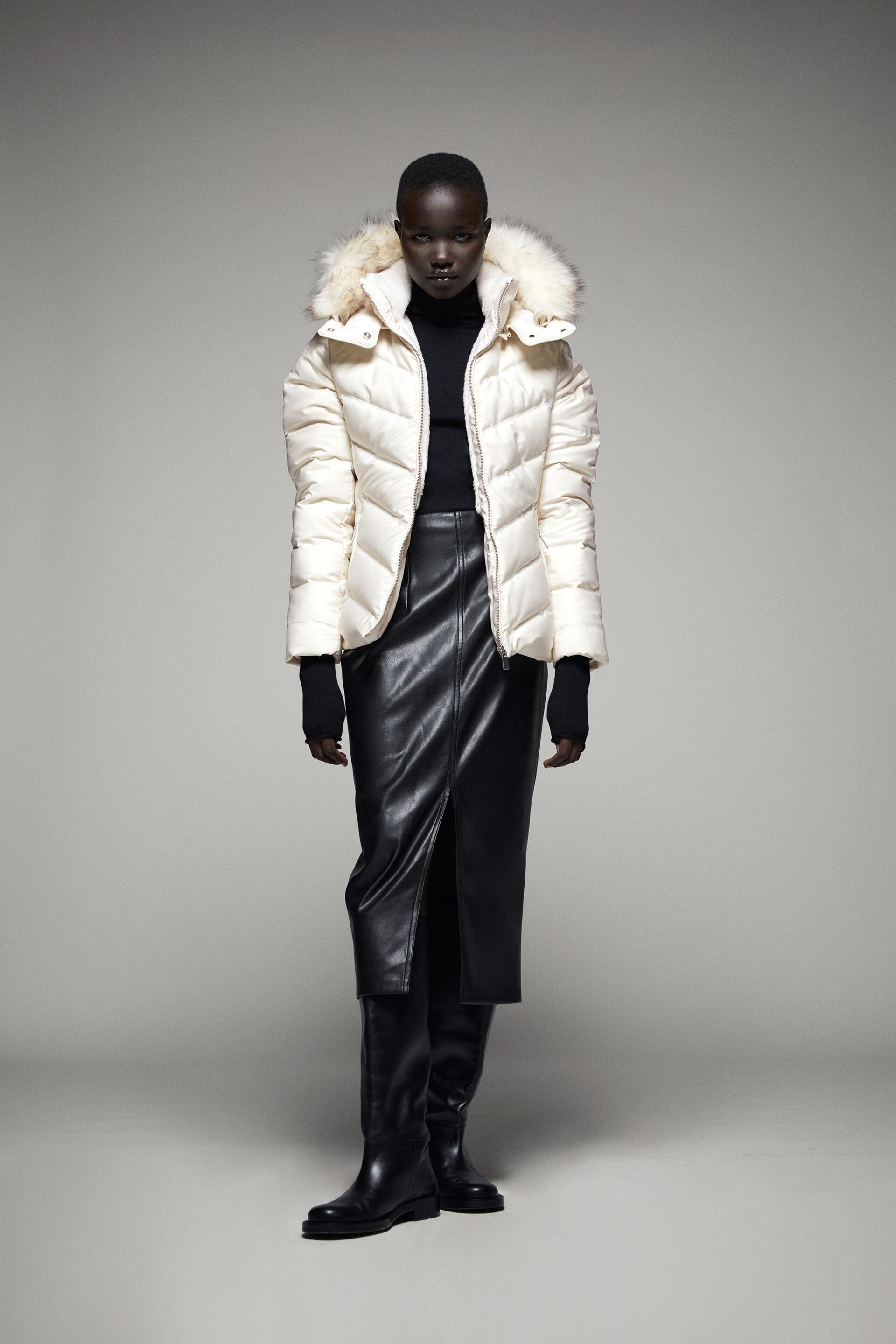 

Пуховик Zara  белый 8073233712, Пуховик Zara S белый 8073233712