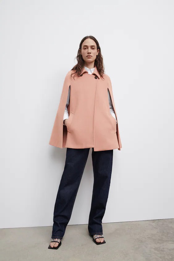 

Пальто Zara  персиковый 8491332172, Пальто Zara S персиковый 8491332172