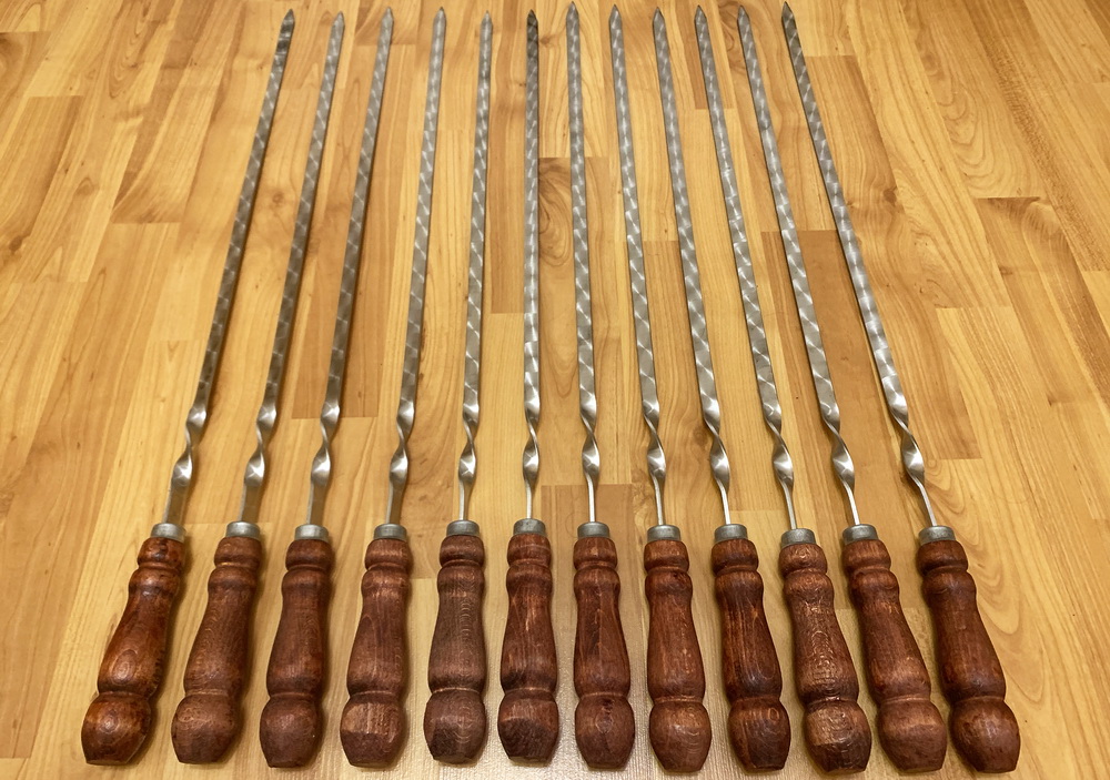 

Набор шампуров Mavens "V.I.P." с деревянной ручкой плоский, 12 шт (02-0025)