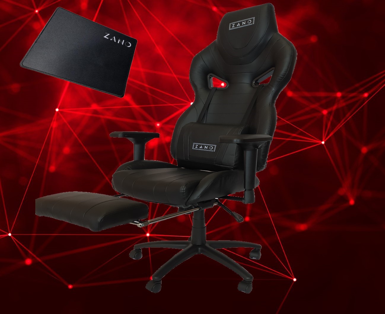 

Компьютерное геймерское кресло ZANO FALCOR BLACK + Коврик под мышку
