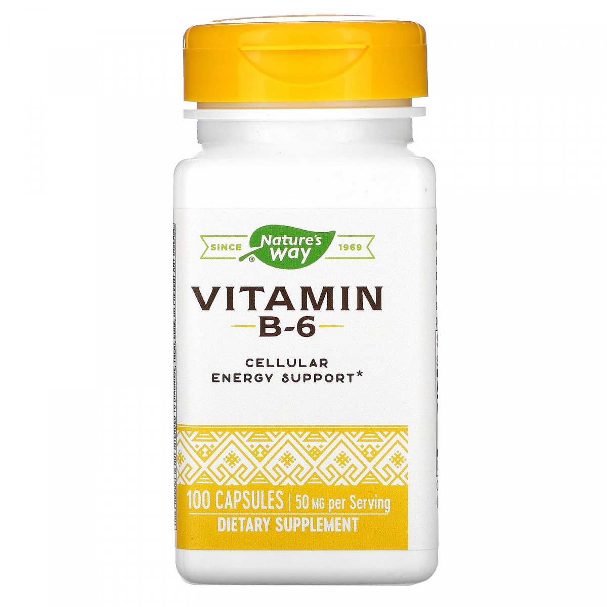 

Витамин B-6, Vitamin B-6, Nature's Way, 50 мг, 100 капсул