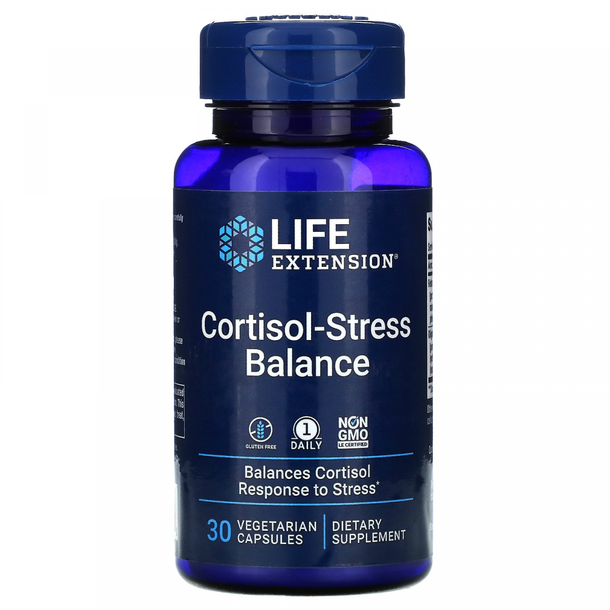 

Кортизол от стресса, Cortisol-Stress Balance, Life Extension, 30 вегетарианских капсул