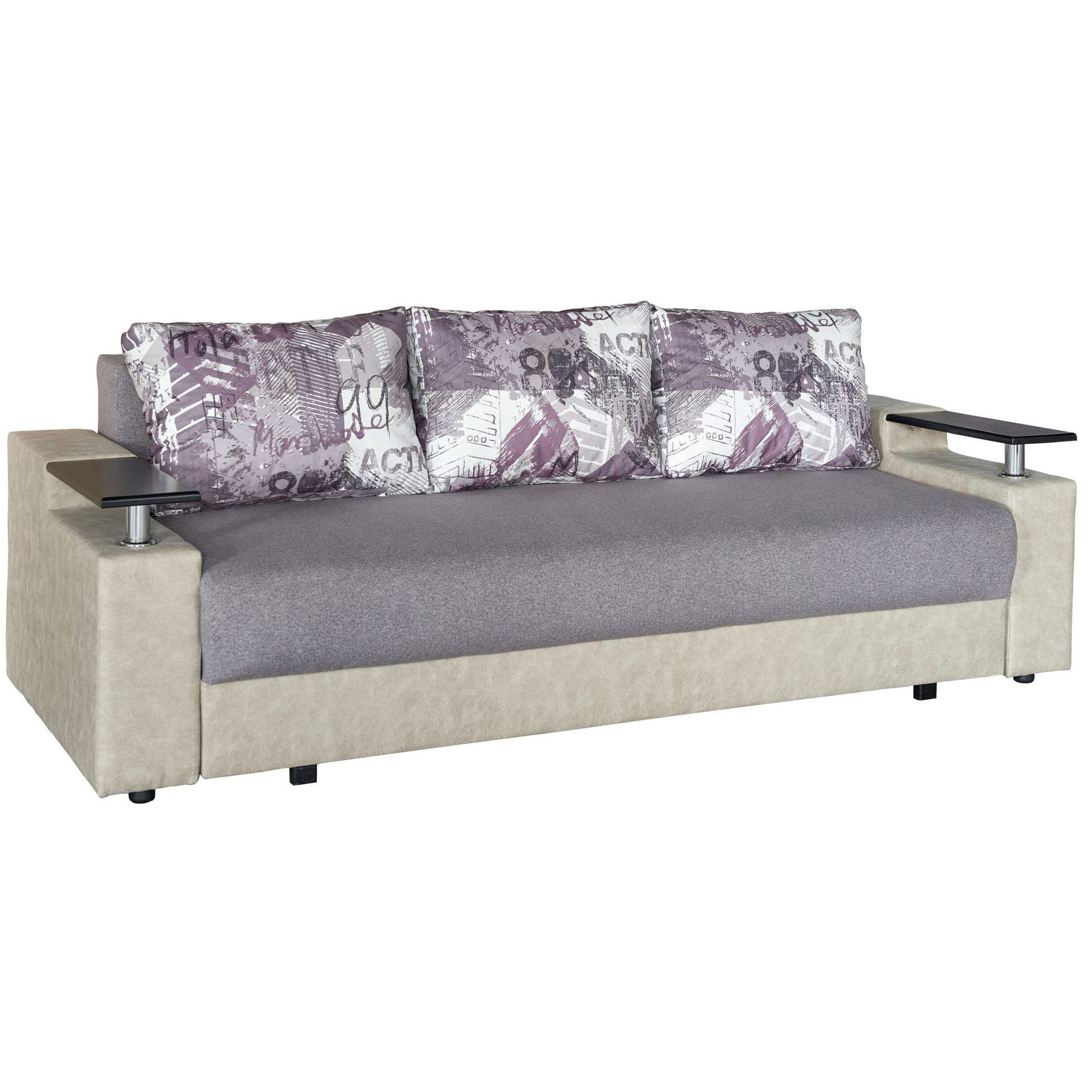 

Диван Бруно 2350*900*950 (еврокнижка) из ДСП/ткань Блис фиолетовый Мебель Сервис