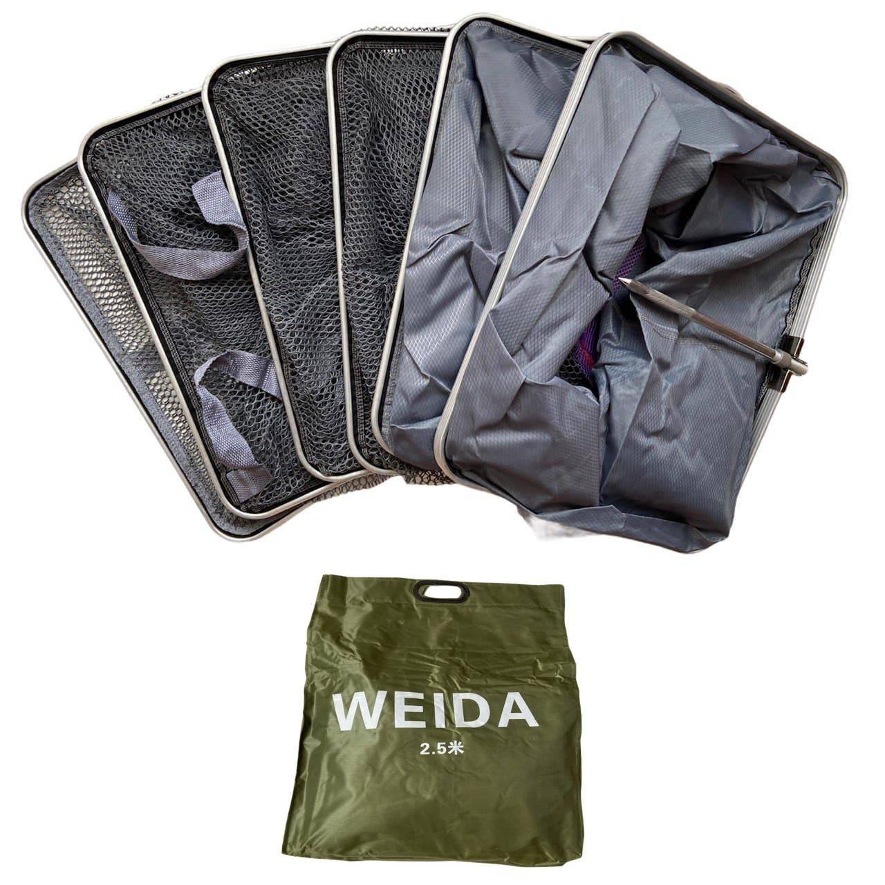 

Садок Weida для рыбалки прорезиненный в сумке 2.50 м 43x33 см