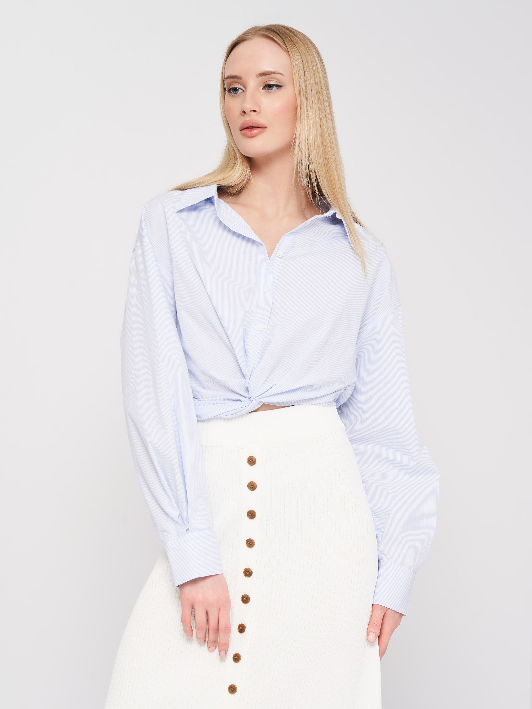 

Топ Zara 7801/255/403  Голубой в белую полоску, Топ Zara 7801/255/403 M Голубой в белую полоску