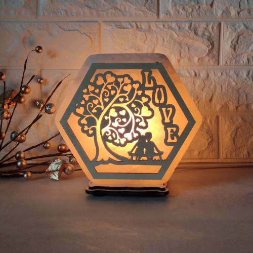 

Соляная лампа EcoDecorLamp шестигранная Дерево любви