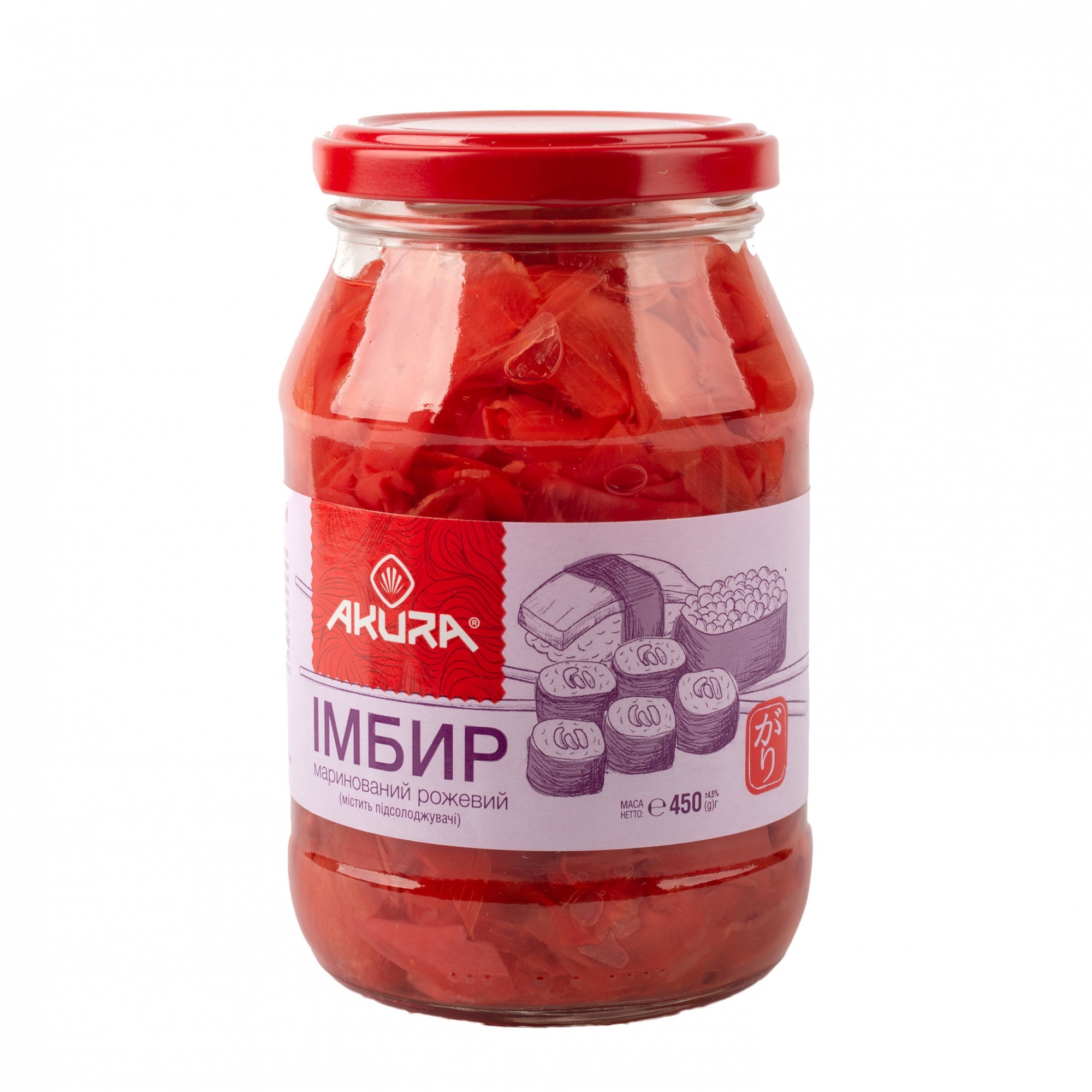 Имбирь маринованный для суши AKURA, розовый 450 г. – фото, отзывы ...