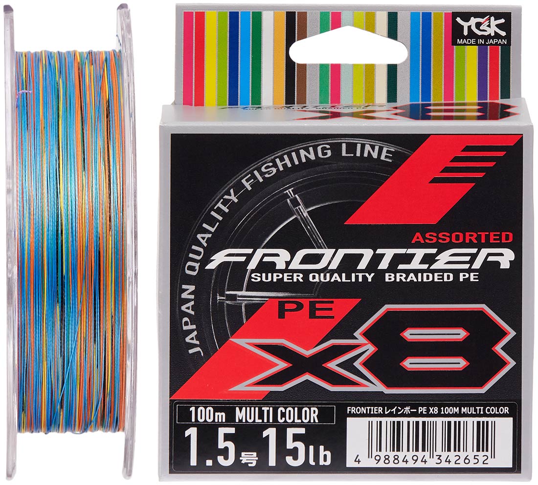

Шнур YGK Frontier X8 100m (мультиколор) #2.0/0.235mm 20lb/9.0kg