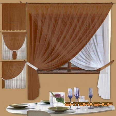 

Комплект на кухню Chtextil Светло коричневый с белым