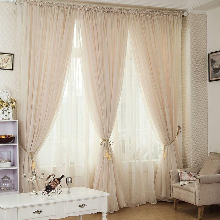 

Шторы Chtextil з шифона. 3 готовые шторы Молочный