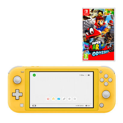 

Набор Консоль Nintendo Switch Lite 32GB Yellow Новый + Игра Super Mario Odyssey Nintendo Switch Русские Субтитры Новый