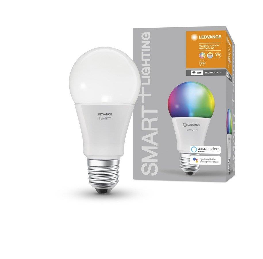 

Лампа світлодіодна LEDVANCE SMART+ Classic A 75 E27 MULTICOLOR 9,5W (1055Lm) 2700-6500K + RGB WiFi дім-ая