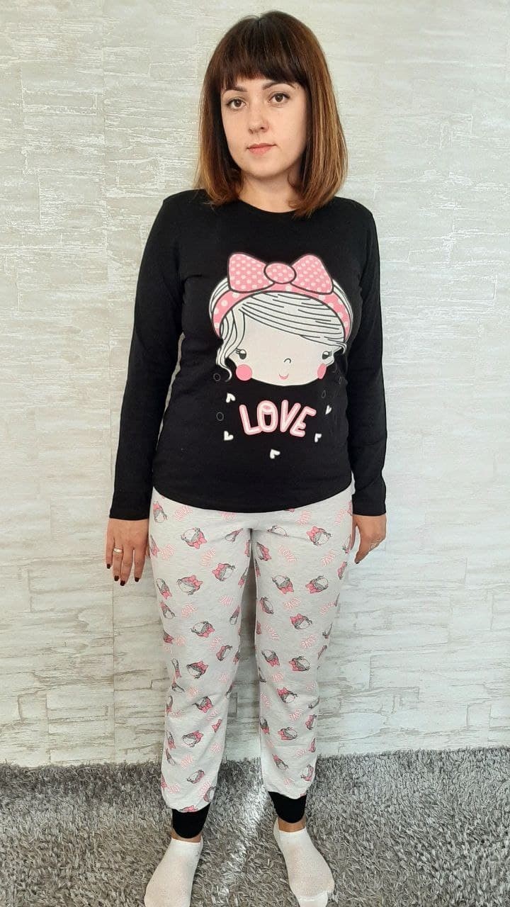 

Пижама женская Elitol Домашний костюм на манжете (2099) -  Белый с черным 13245671, Пижама женская Elitol Домашний костюм на манжете (2099) - L Белый с черным 13245671