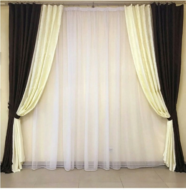 

Жаккардовые шторы комбинированные Chtextil