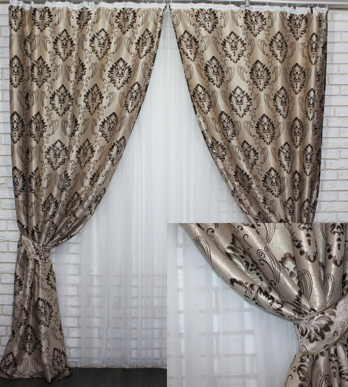 

Комплект штор Chtextil блэкаут Светло серый