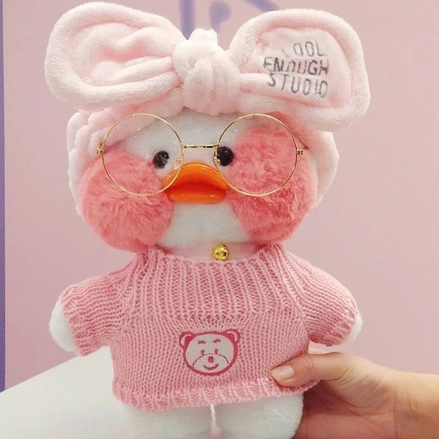 

Мягкая игрушка утка Лалафанфан LaLaFanFan Duck розовая в косынке
