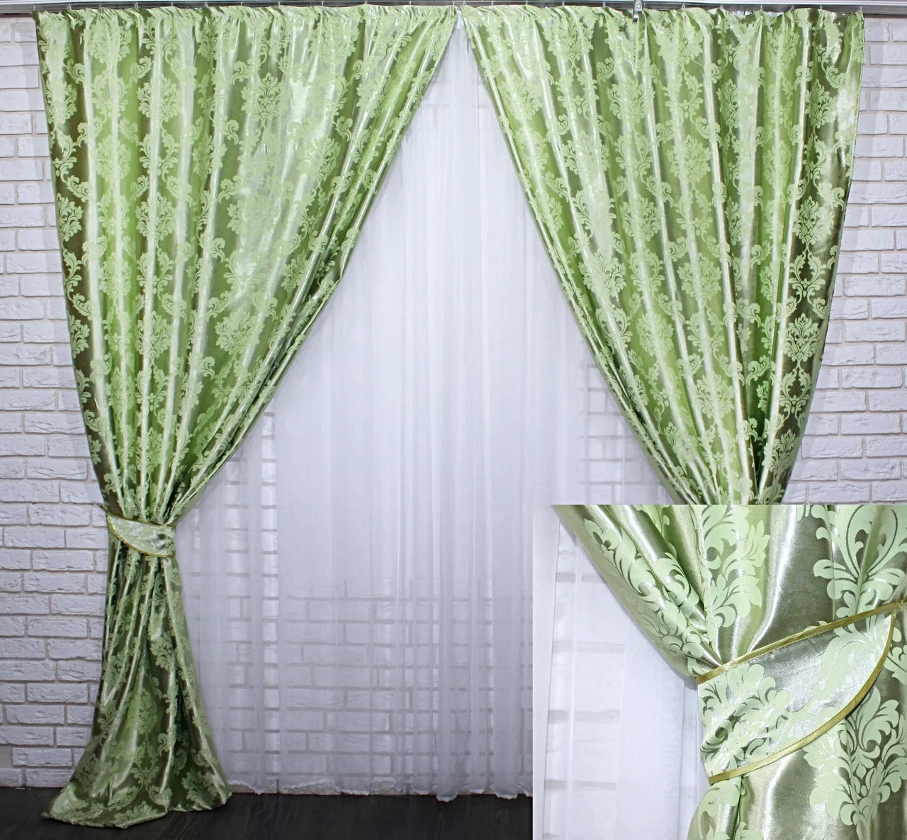 

Комплект штор Chtextil блэкаут Салатовый