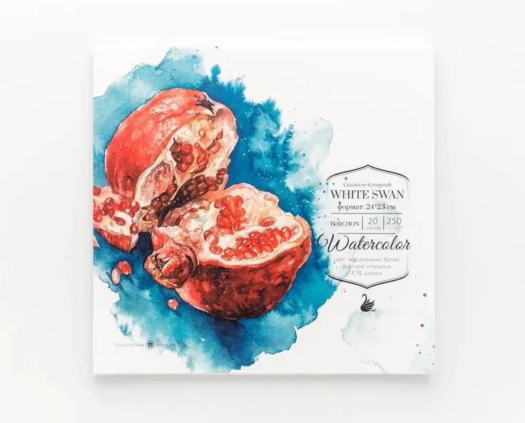 

Склейка для Акварелі Малевичъ White Swan,Torchon, 24*23 см, 250 г/м, 20л, целюлоза+10%бавовни, 401443