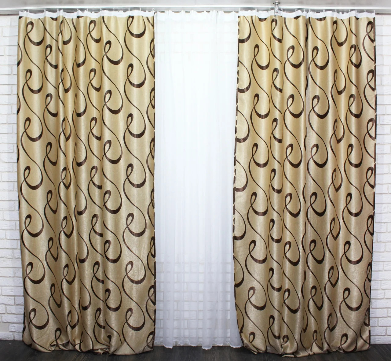 

Комплект штор Chtextil блэкаут Золотистый