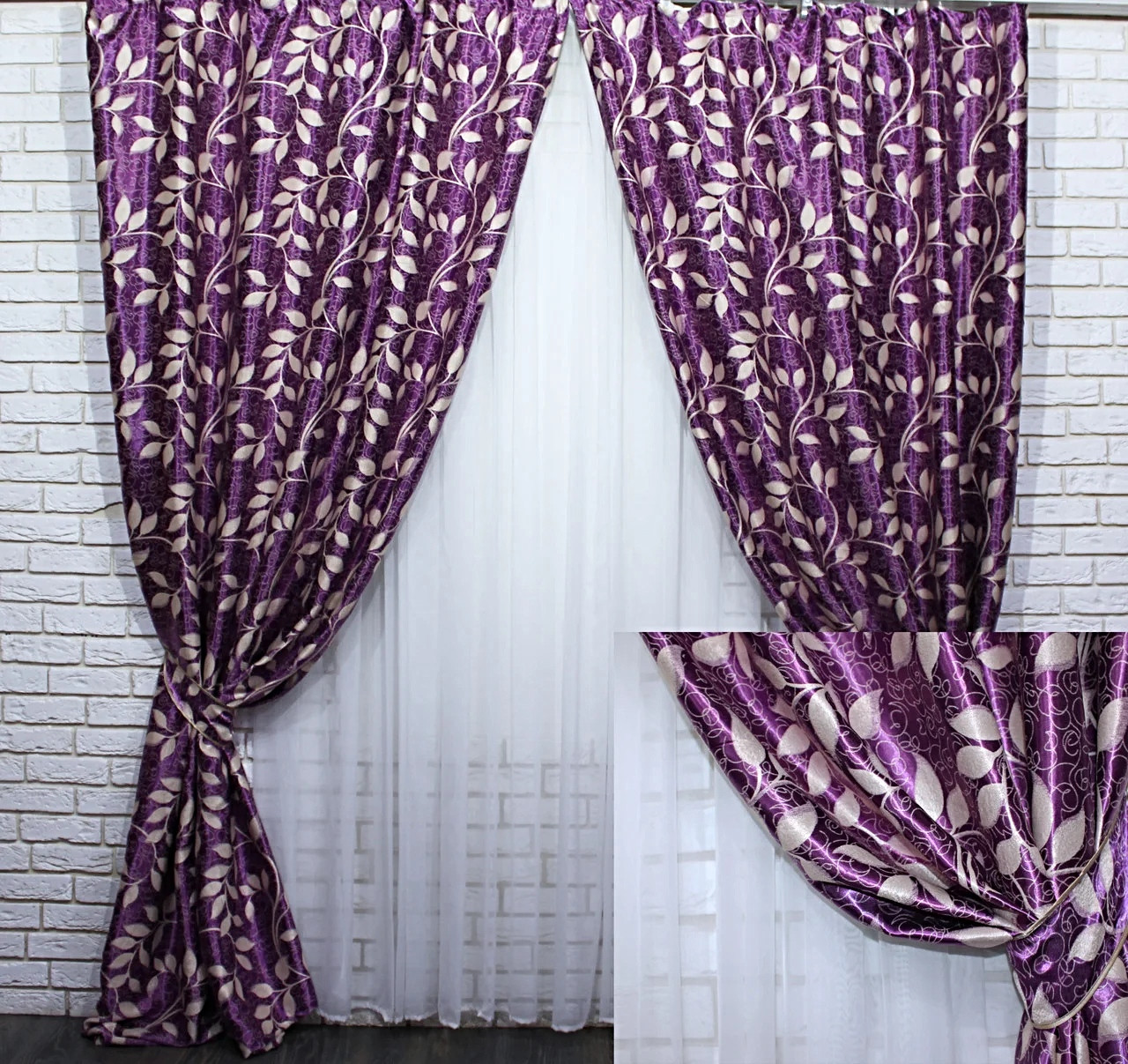 

Комплект штор Chtextil блэкаут Фиолетовый