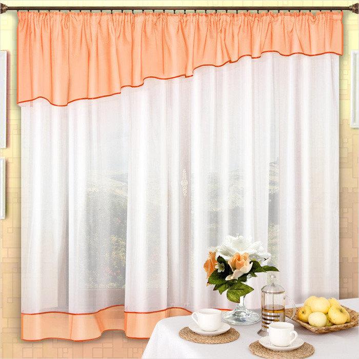 Тюль в кухню Chtextil Персиковый – низкие цены, кредит, оплата частями ...