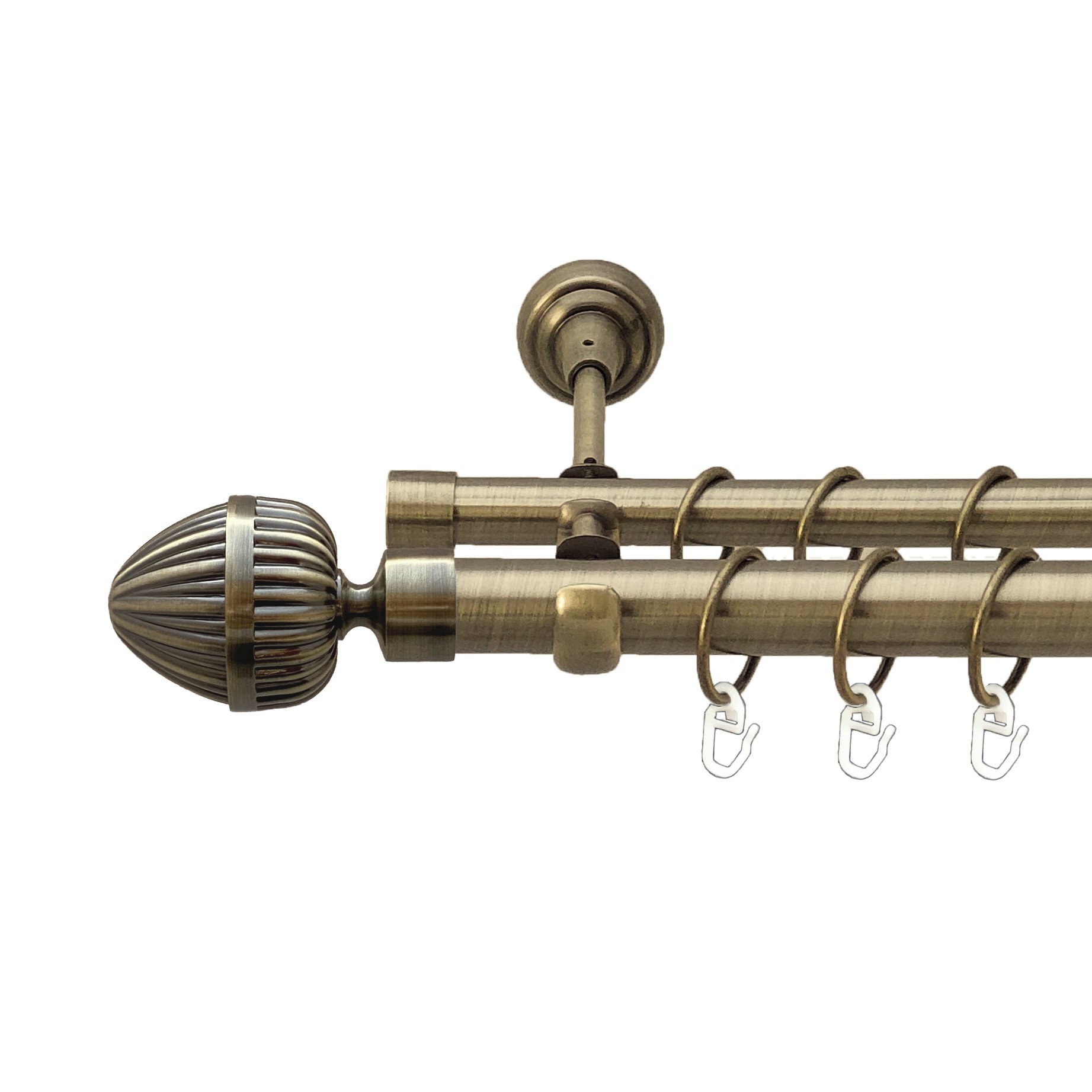 

Карниз Orvit Одеон металевий дворядний відкритий гладка труба кільце металеве Антик 25\19 мм 200 см (00-00010255)