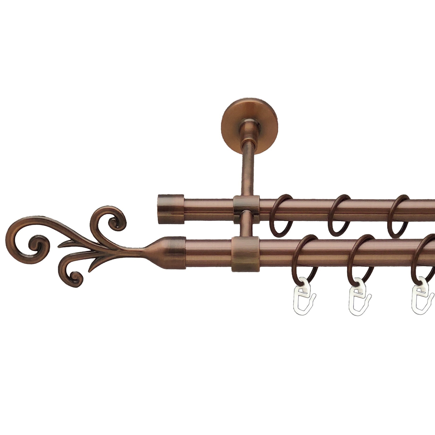 

Карниз Orvit Фала металевий дворядний закритий гладка труба кільце металеве Мідь 19\16 мм 200 см (00-00012034)