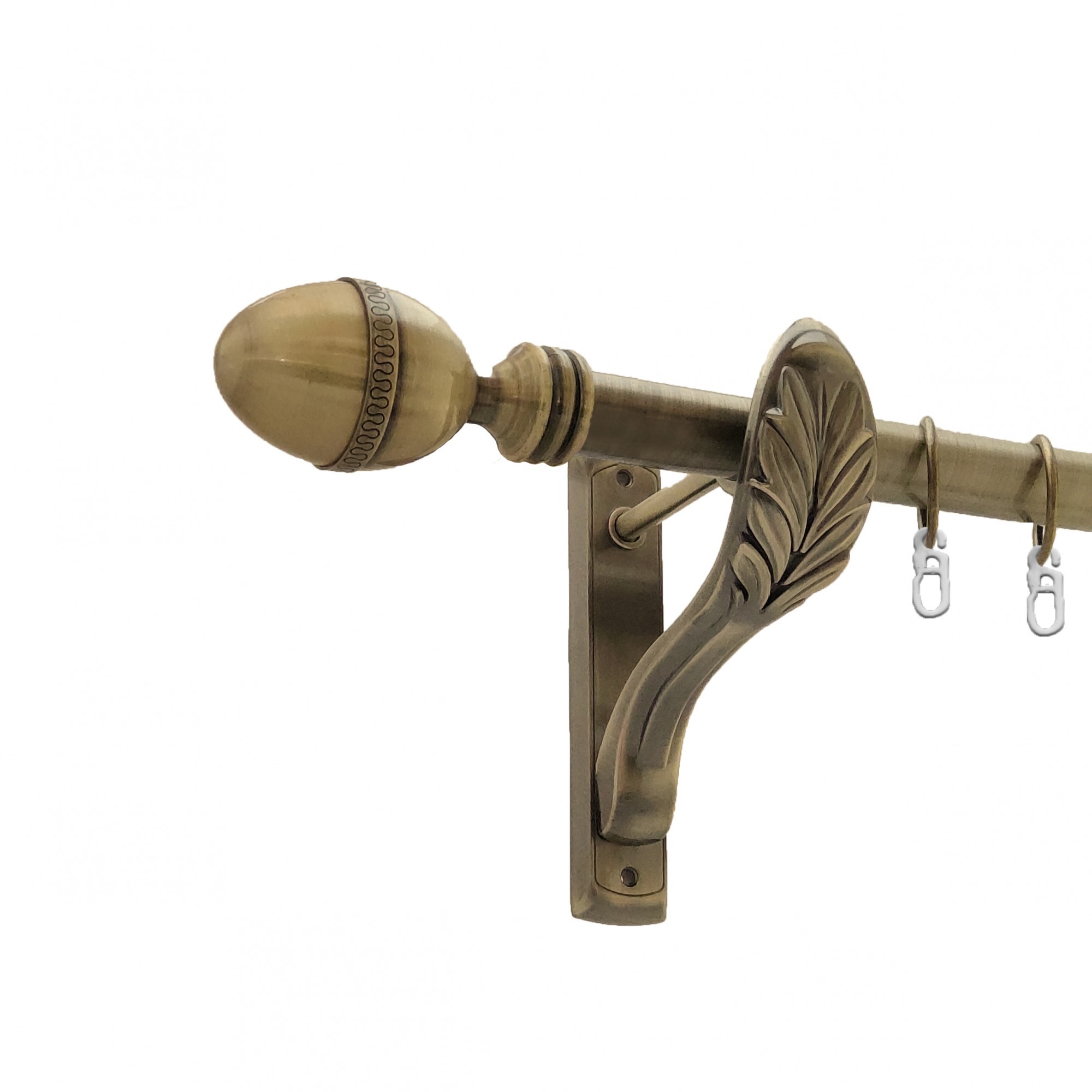 

Карниз Orvit Фарже металевий однорядний ретро гладка труба кільце металеве Антик 25 мм 240 см