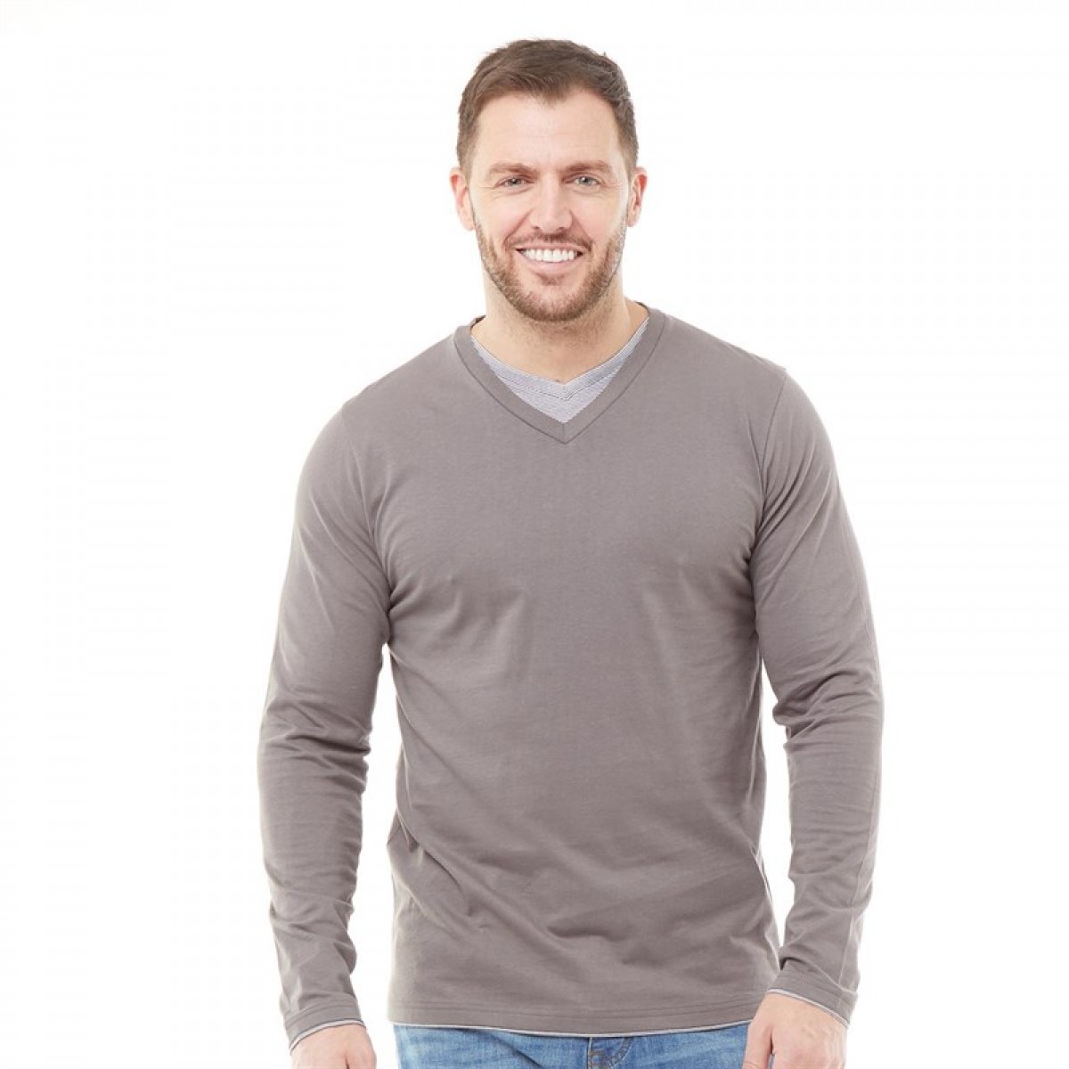 

Лонгслив Onfire V-Neck Top Slate Grey Dark Grey, S (42)