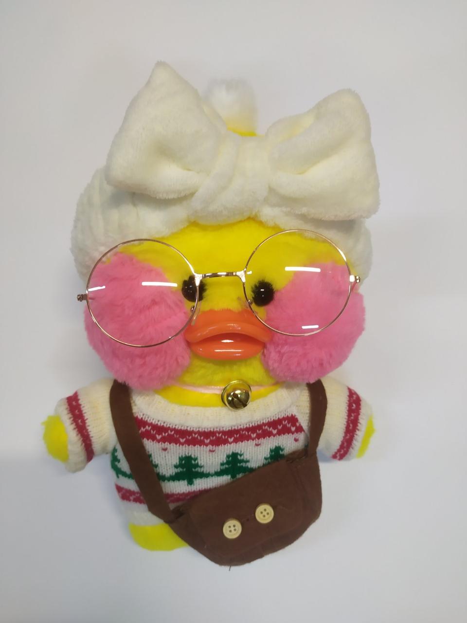 

Мягкая Утка Лалафан LaLaFanFan Duck в одежде 30см уточка в повязке