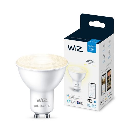 

Розумна лампа WiZ GU10 4.7W (50W 400Lm) 2700K діммируємая Wi-Fi
