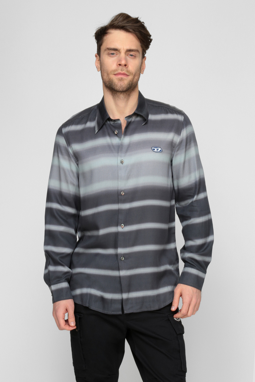 

Мужская черная рубашка ТUCKER-STRIPE Diesel  A03667 0NCAQ, Мужская черная рубашка ТUCKER-STRIPE Diesel S A03667 0NCAQ