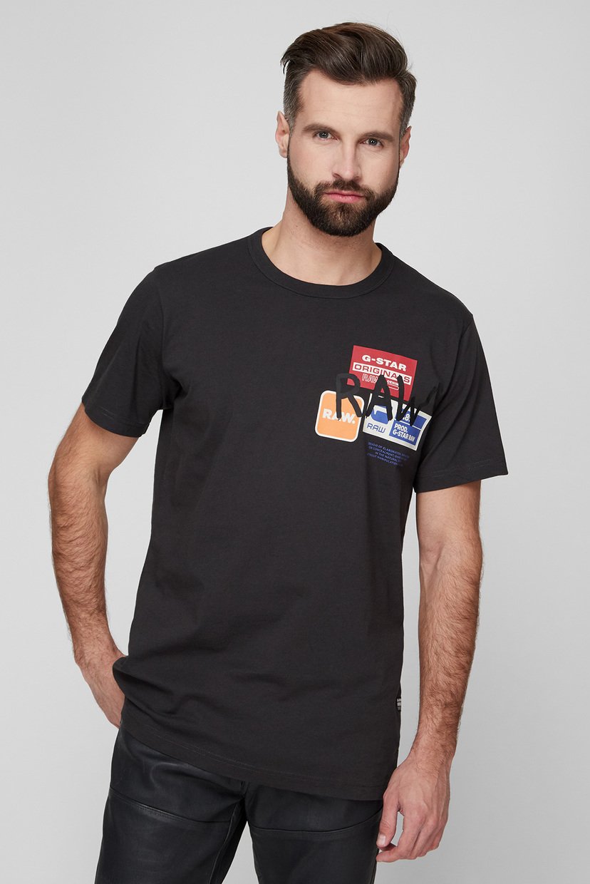 

Мужская черная футболка G-Star RAW  D20718,336, Мужская черная футболка G-Star RAW S D20718,336