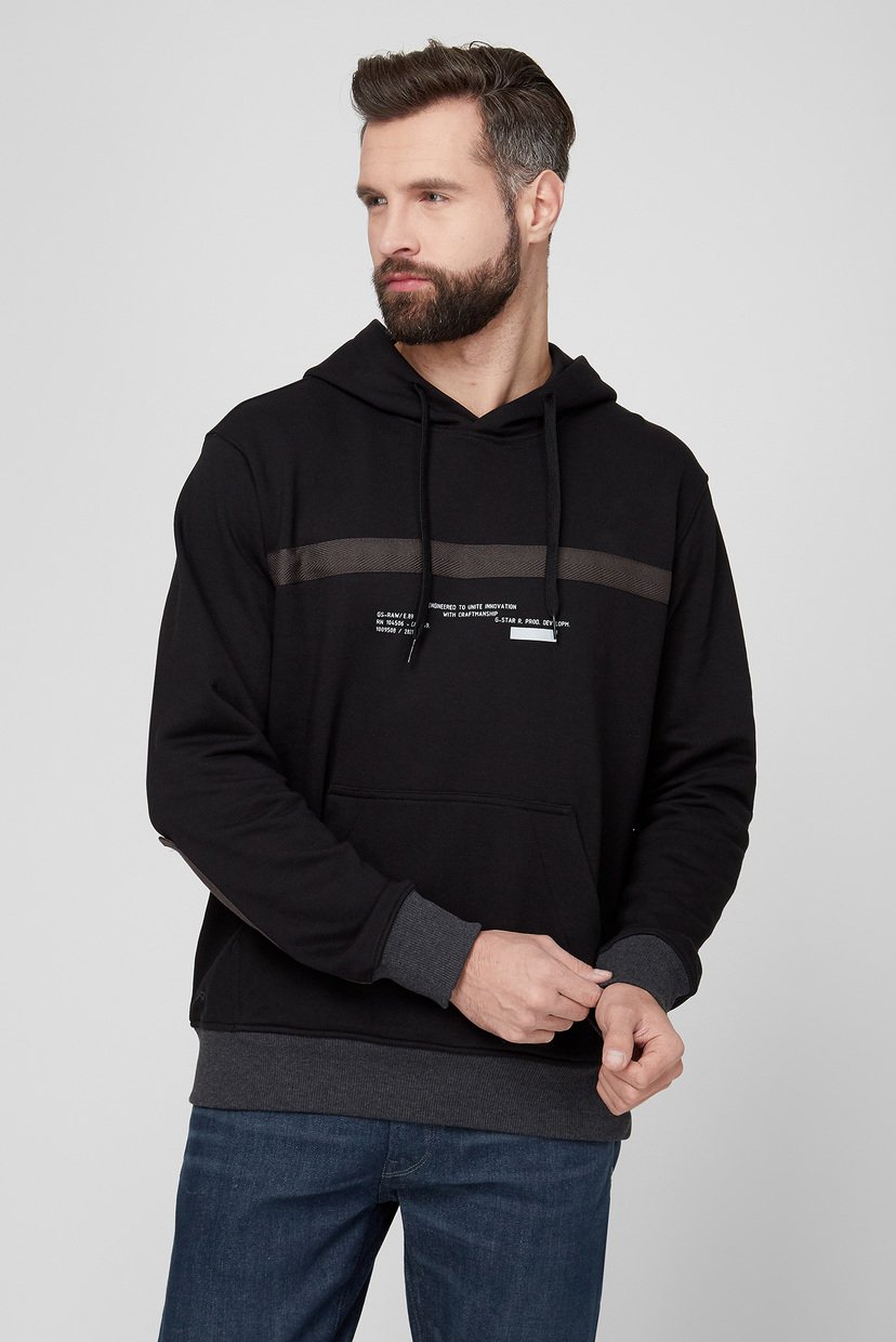 

Мужское черное худи G-Star RAW  D20685,A613, Мужское черное худи G-Star RAW XL D20685,A613