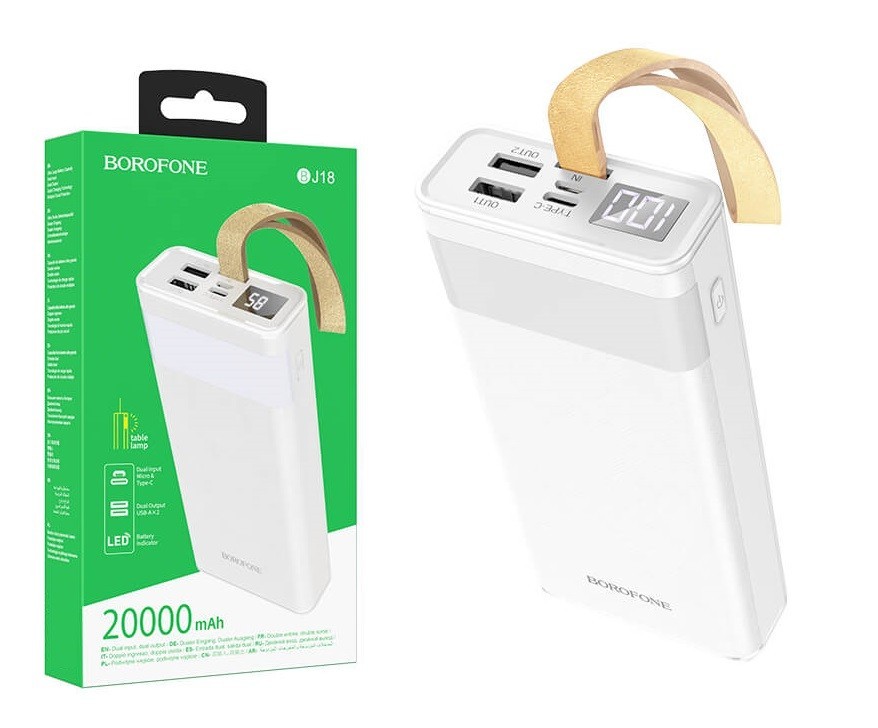 

Павербанк Borofone 20000mAh 2xUSB/1xType-C, 2A