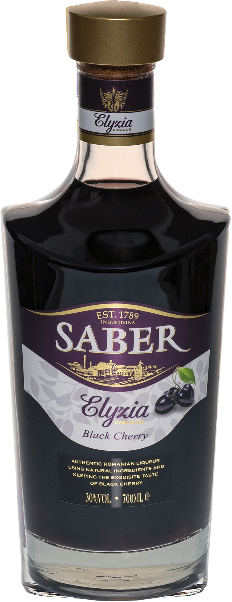 Ликер Saber Elyzia Чёрная черешня Premium 0.7 л 30% (5942122006438)