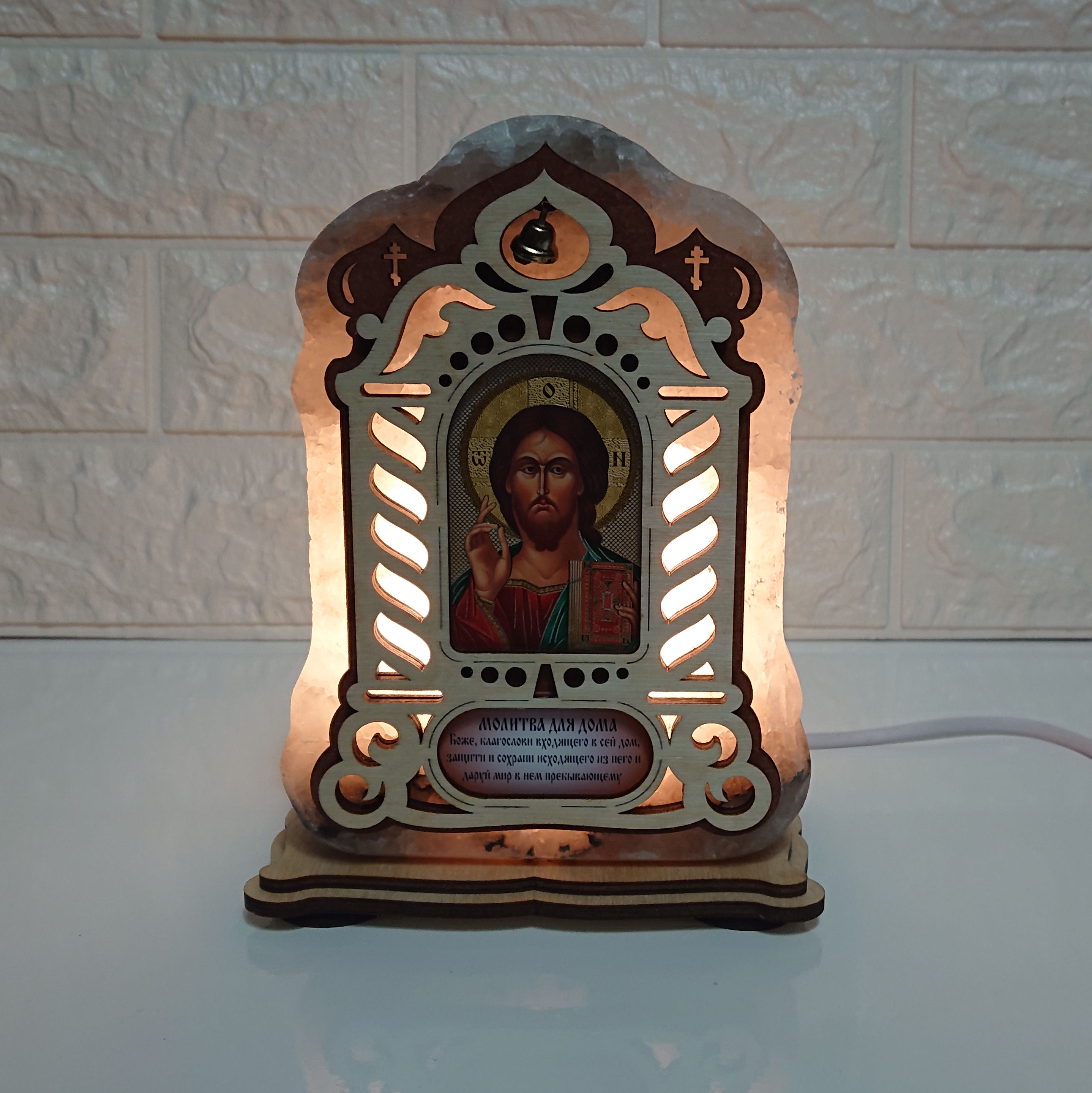 

Соляная лампа EcoDecorLamp Икона большая Спаситель