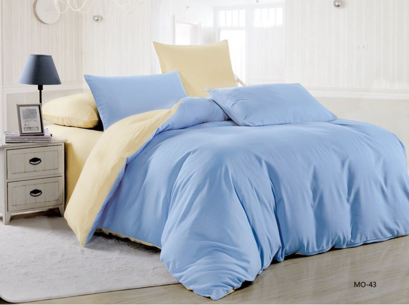 

Комплект постельного белья Наша Швейка (простынь на резинке) Бязь Blue Beige Семейный ( 5 предметов ) 2 х 150*215 см