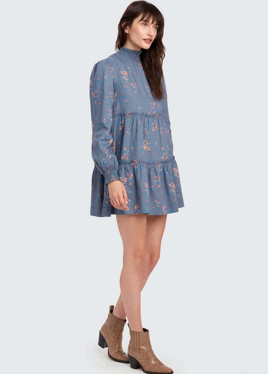 

Платье Free People  серо-синий Fp00012, Платье Free People S серо-синий Fp00012
