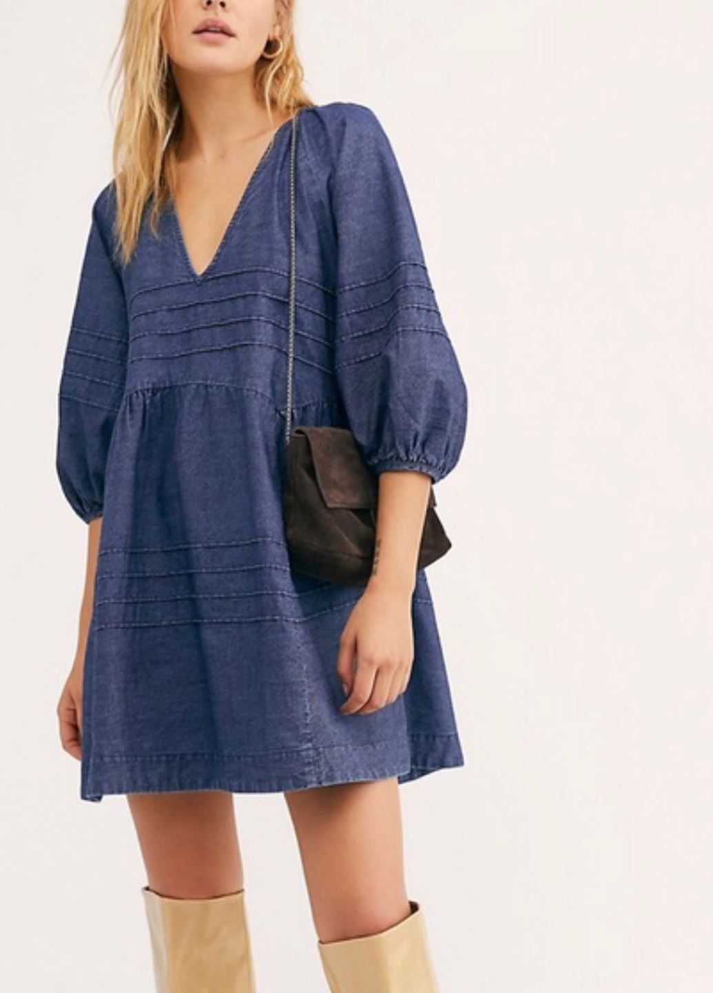

Платье Free People  синий Fp00029, Платье Free People S синий Fp00029