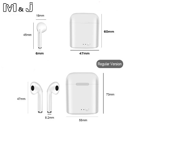 

Беспроводные наушники M & J TWS i7S Mini с микрофоном Bluetooth 5,0 с зарядным боксом. White