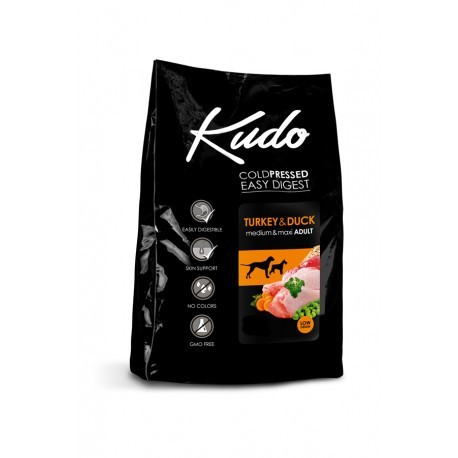 

Сухой корм KUDO ADULT MEDI&MAXI TURKEY & DUCK для взрослых собак средних и крупных пород с индейкой и уткой 3 кг