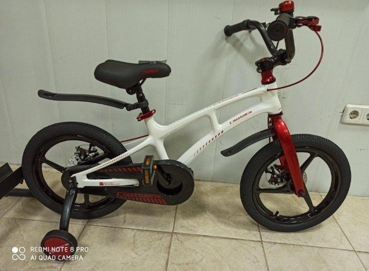 

Детский велосипед Crosser Magnesium Bike 18" Белый Легкая рама Литые диски