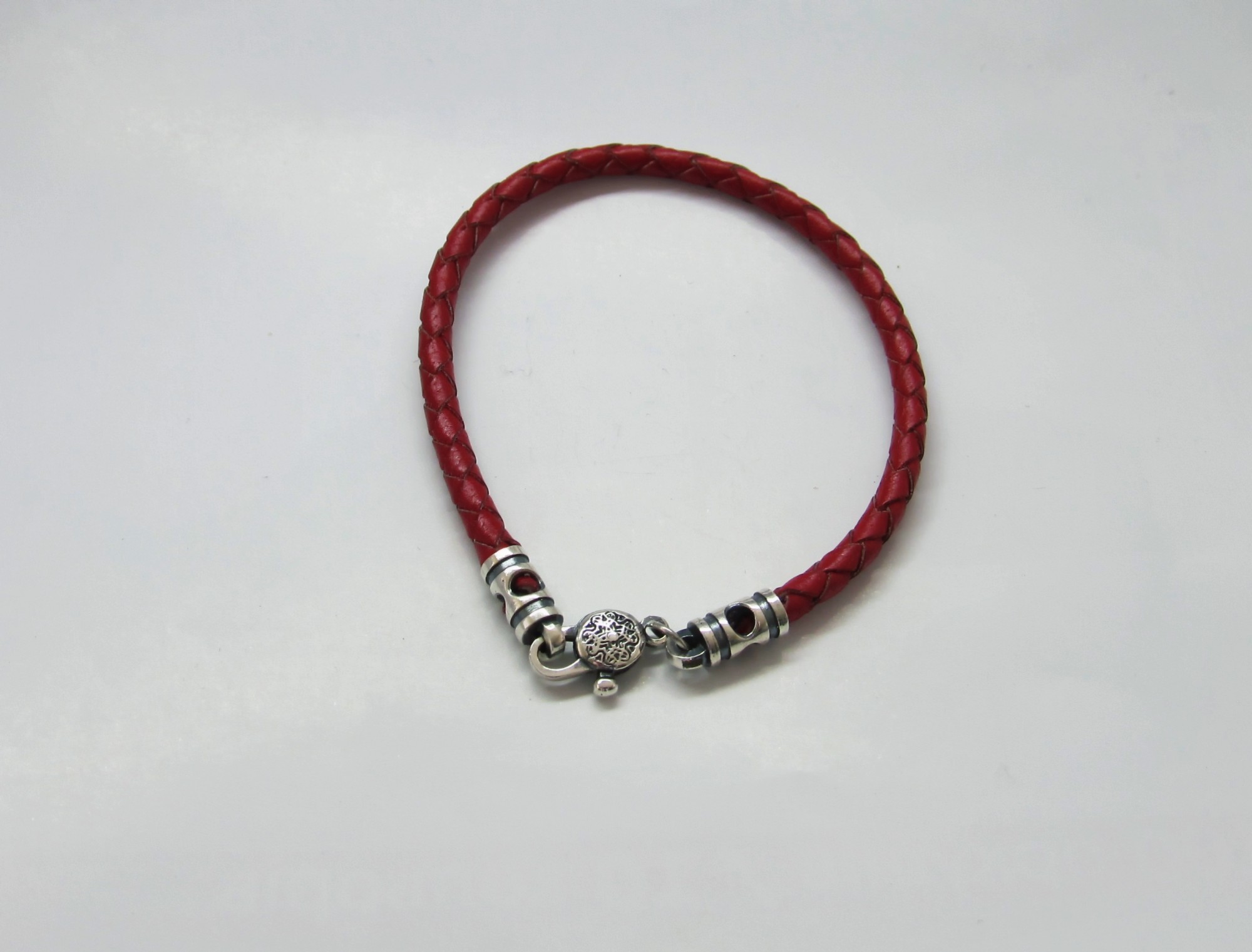 

Браслет из серебра 925° и плетеной кожи на руку SilverArtisan 1.71077 размер 19,5